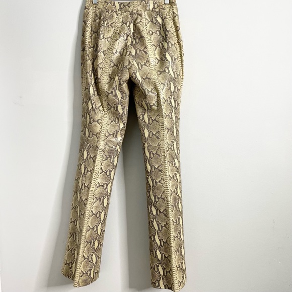LANA FASHIONS Snakeskin Print Genuine Leather Pants - Picture 2 of 5